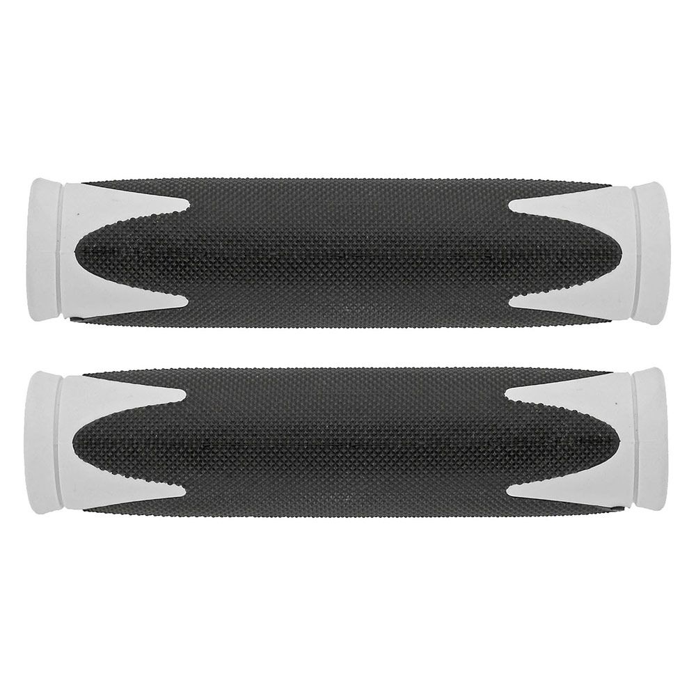 Грипсы Velo  D2 Alloy 130mm, белые/черн.., с фиксатором