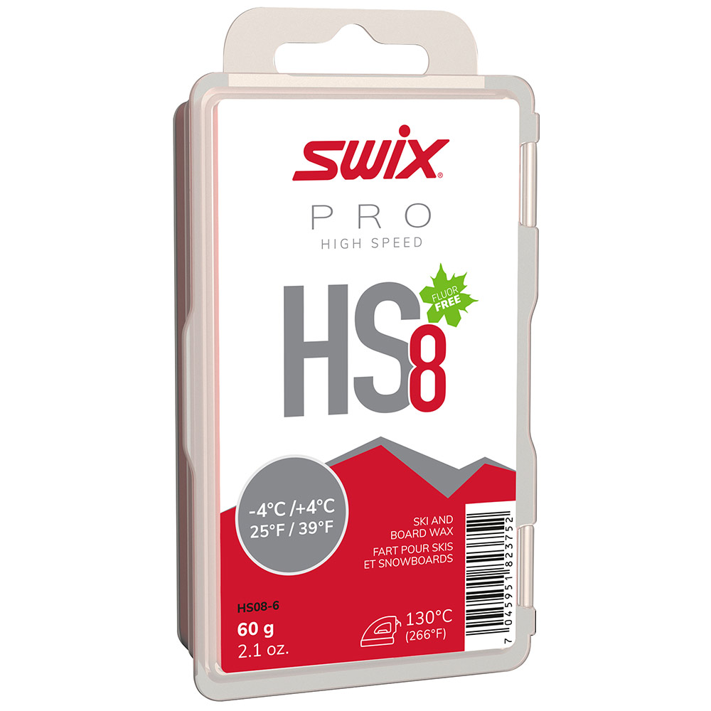 Парафин Swix HS08 Red -4°С +4°С 60г