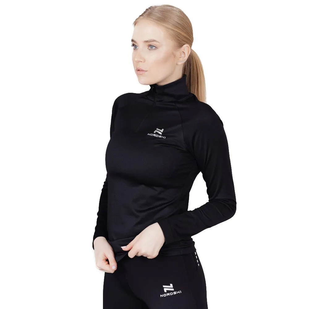 Лонгслив Nordski Pro ( женское) (L, 100 черный)