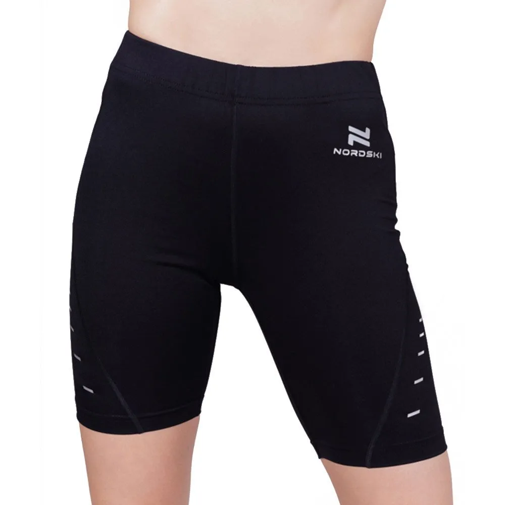 Шорты обтягивающие Nordski  Run женск. (L, 100 Черный)