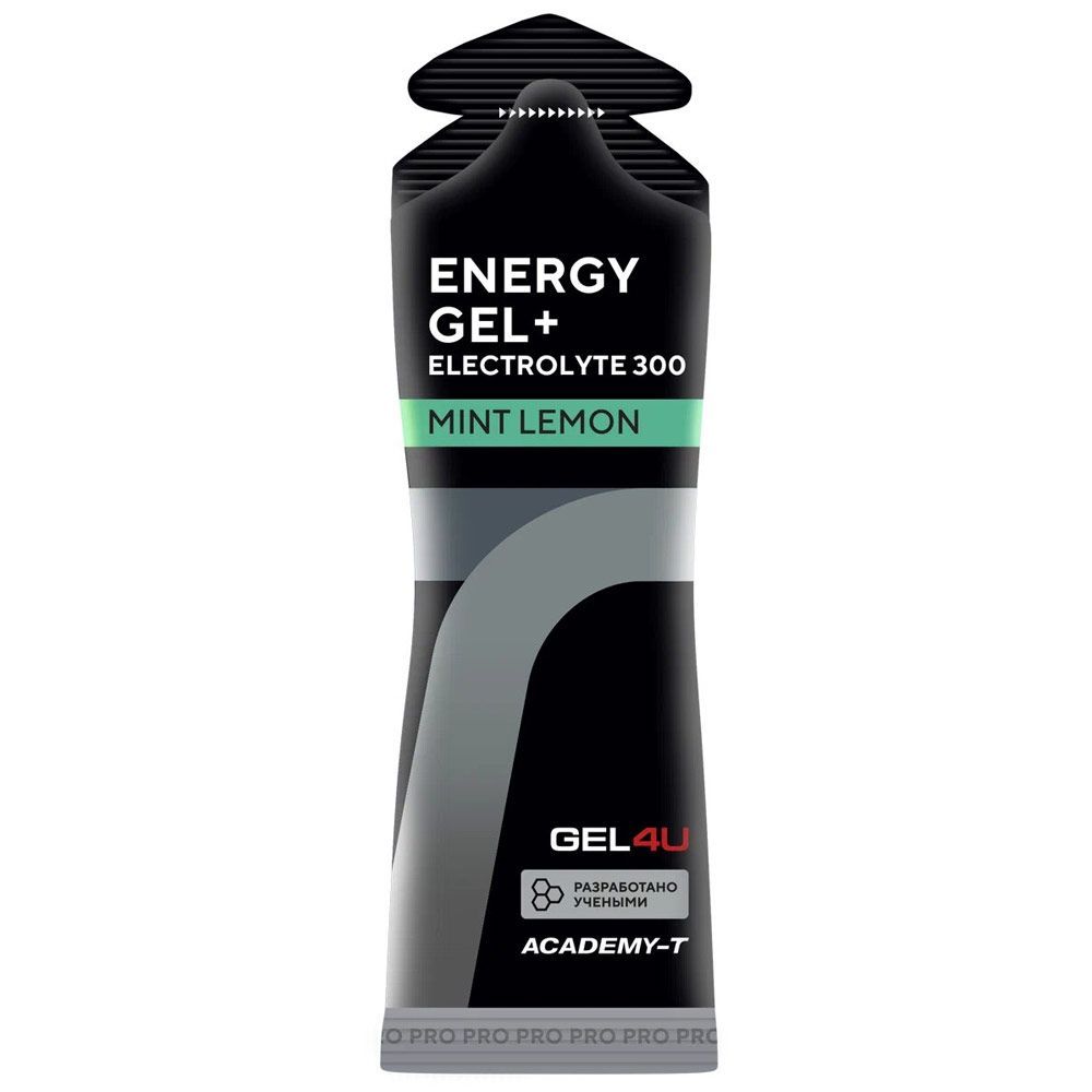 Гель энергетический углеводный с электролитами GEL4U, вкус Лимон и Мята, 60 гр.