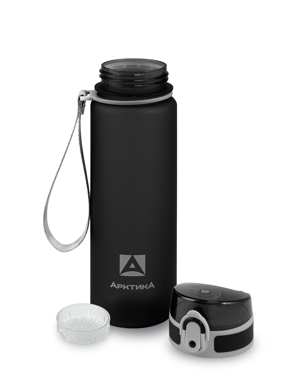 Бутылка тритановая  500 мл, с ситечком (Черный)