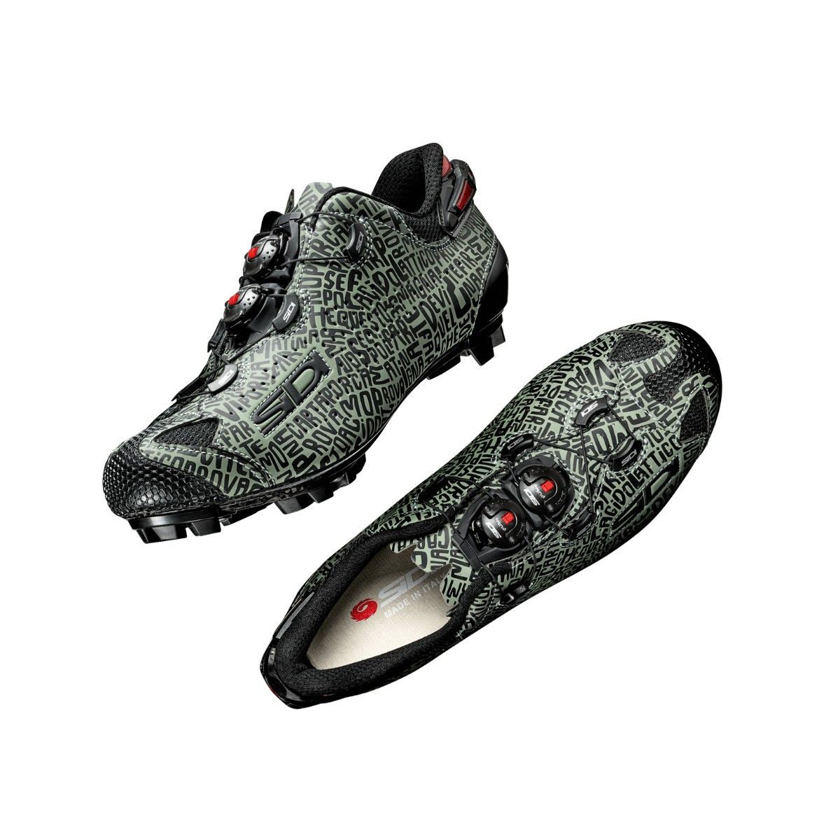 Велотуфли SIDI MTB TIGER 2 SRS Dzero Carbon (38, Серо-зеленый/черный)
