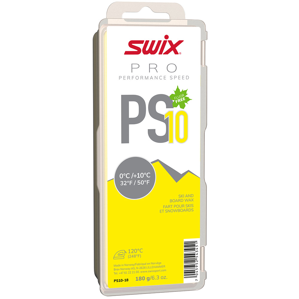 Парафин Swix PS10 Yellow  0°C +10°C 180г