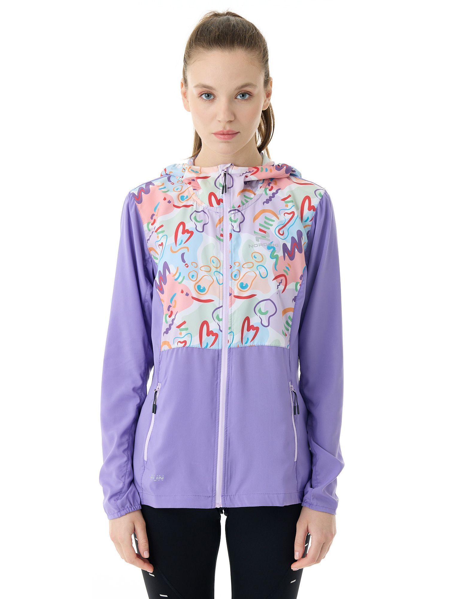 Ветровка Nordski Run  Marathon (женская) (M, 733 Пурпурный)