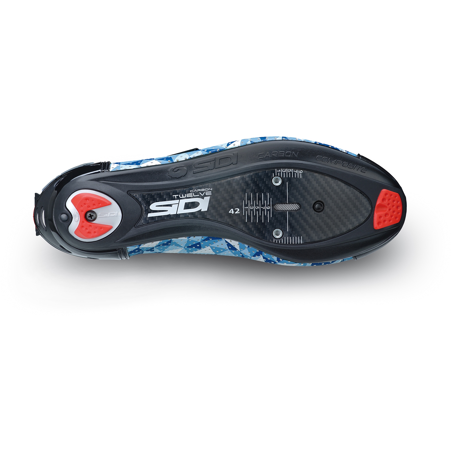 Велотуфли SIDI T-5 AIR CARBON COMP  (38, Синий/белый/черный)