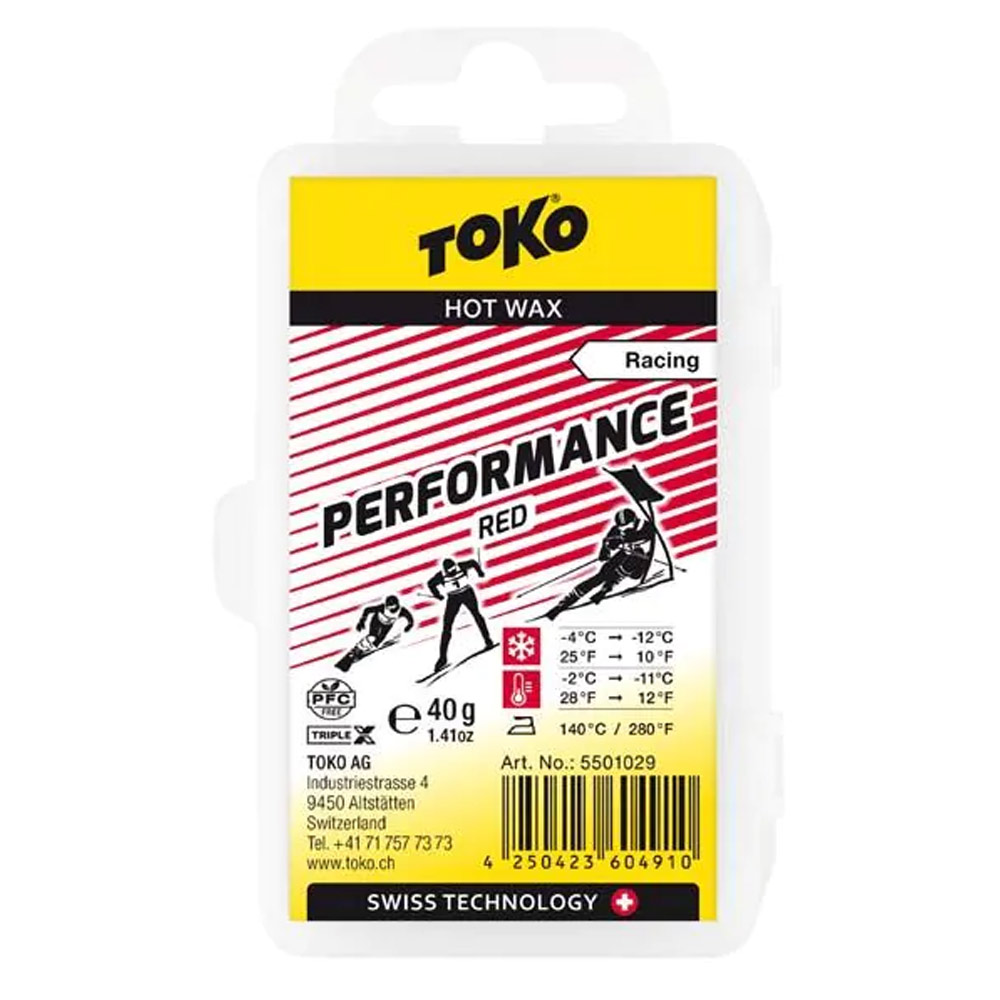 Парафин TOKO Racing Performance Red -4 -12 40 г