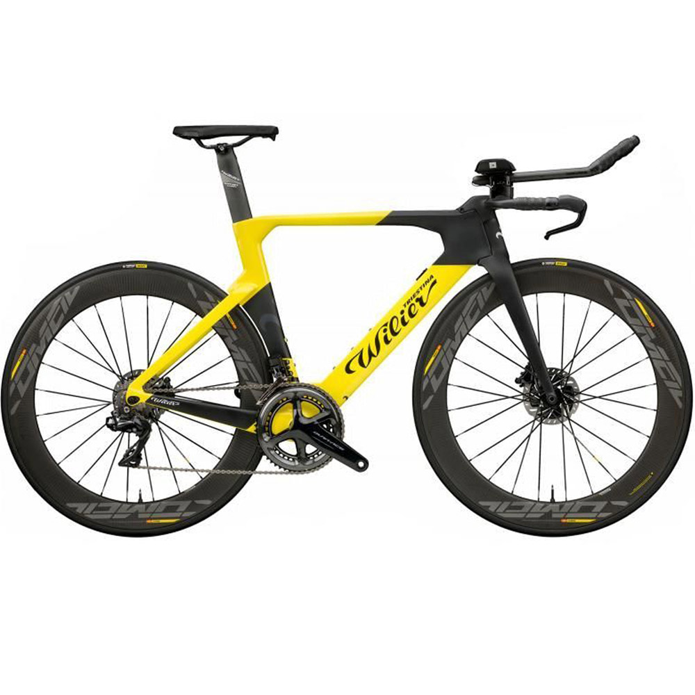 Велосипед Шоссейный Wilier Turbine Disc Two Force AXS 2x12 DT Swiss Yellow/black 