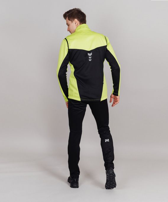 Жилет разминочный Nordski Base (M, 180 Лайм /черный)