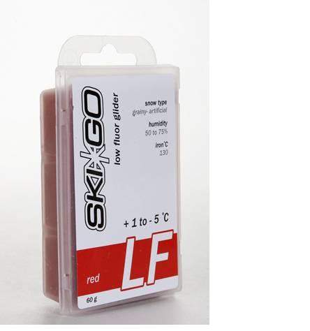 Парафин SkiGo LF Red крупный зернистый снег +1 -5 60 г