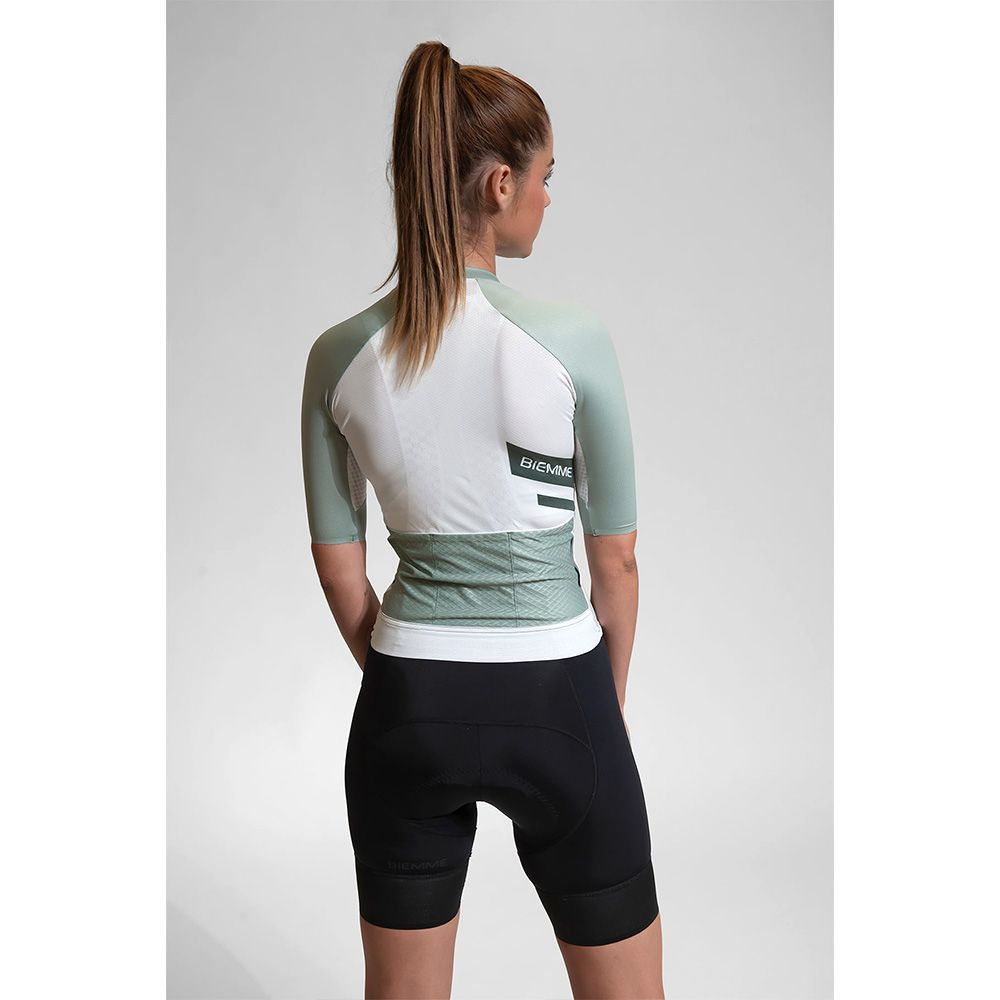Майка короткий рукав Biemme ARMONIA Lady (AI14, XL, Белый/серо-зеленый)