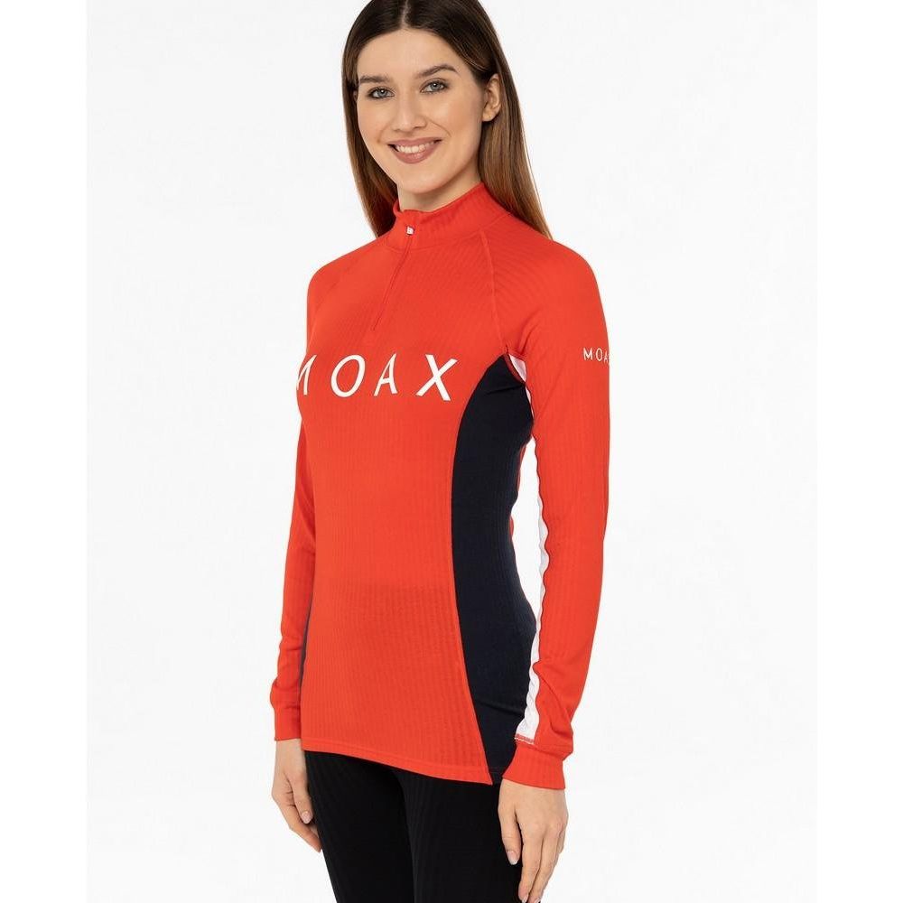 Термобелье верх Moax Race LS с воротником женское (XS, 99992  красный)