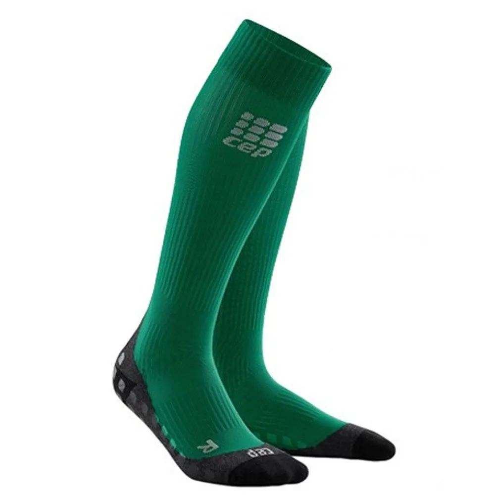 Компрессионные носки CEP GRIPTECH  для игровых видов спорта, мужские C14GM (III, G Зеленый в полоску)