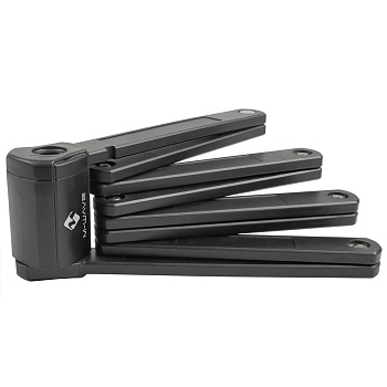 Замок вело M-Wave 210x72x40мм, складной, сталь, с ключом