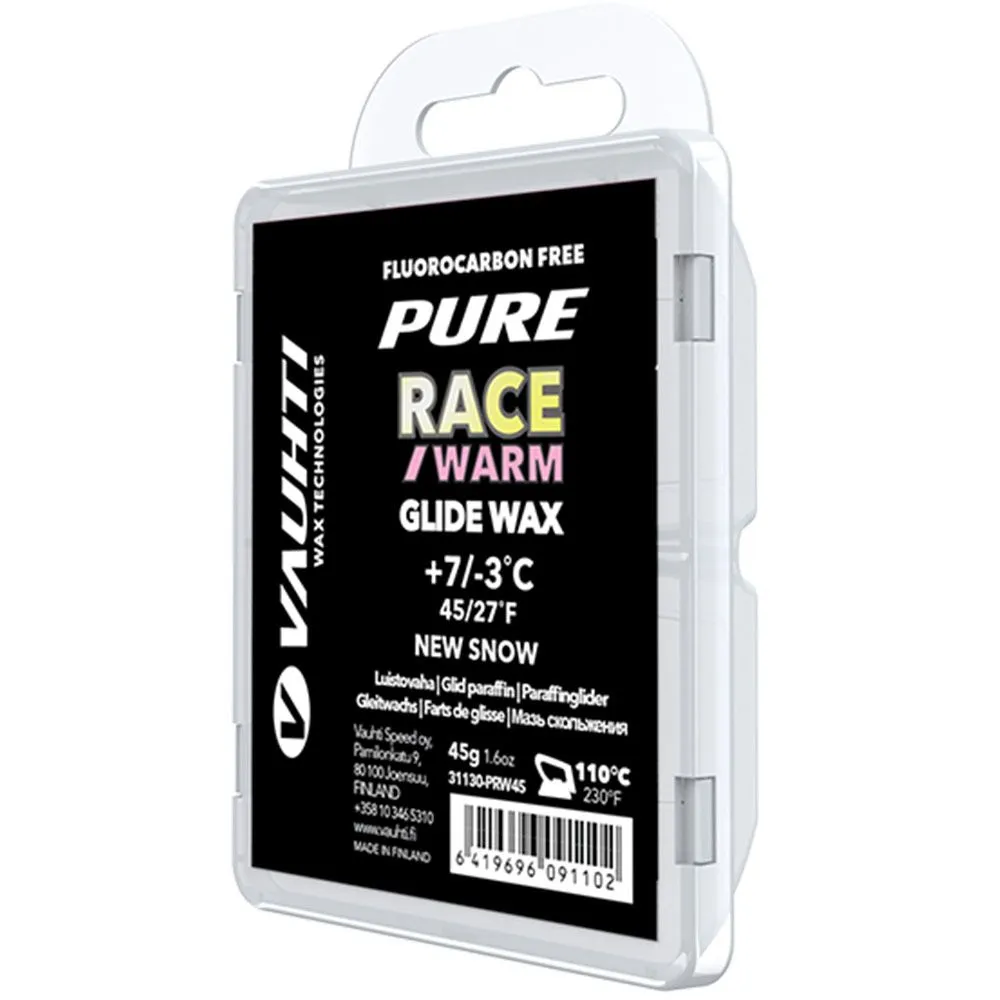 Парафин VAUHTI PURE RACE NEW SNOW WARM +7 -3 45 г