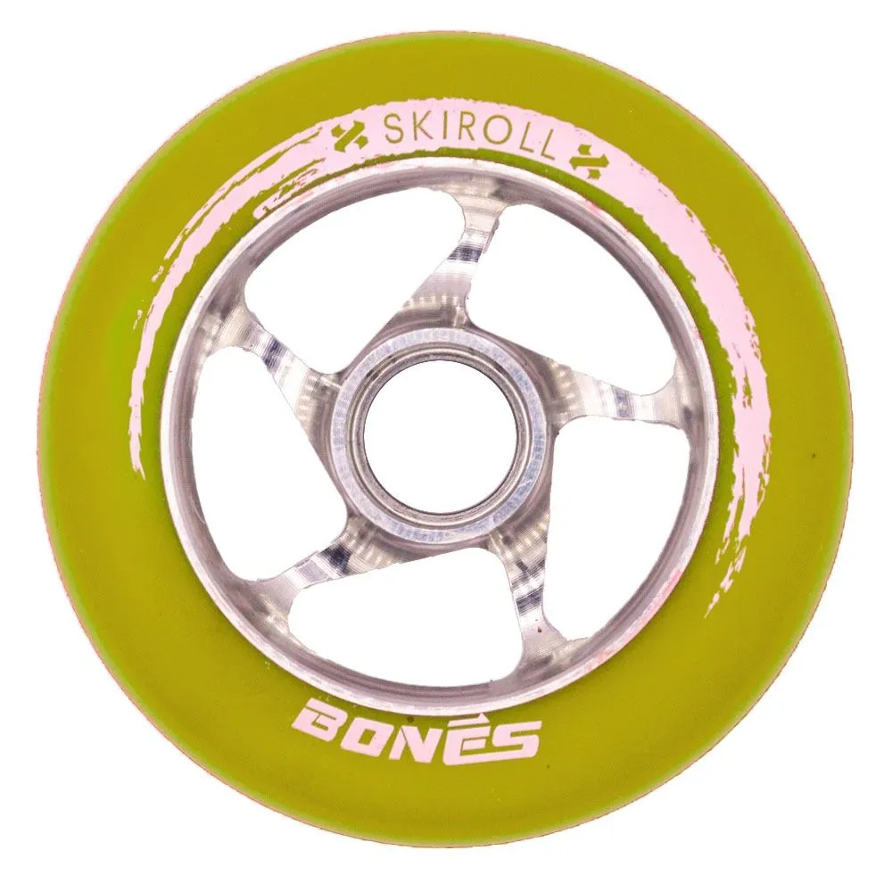 Колесо скоростное для лыжероллеров Bones (алюминиевая основа) (Желтые 76А)