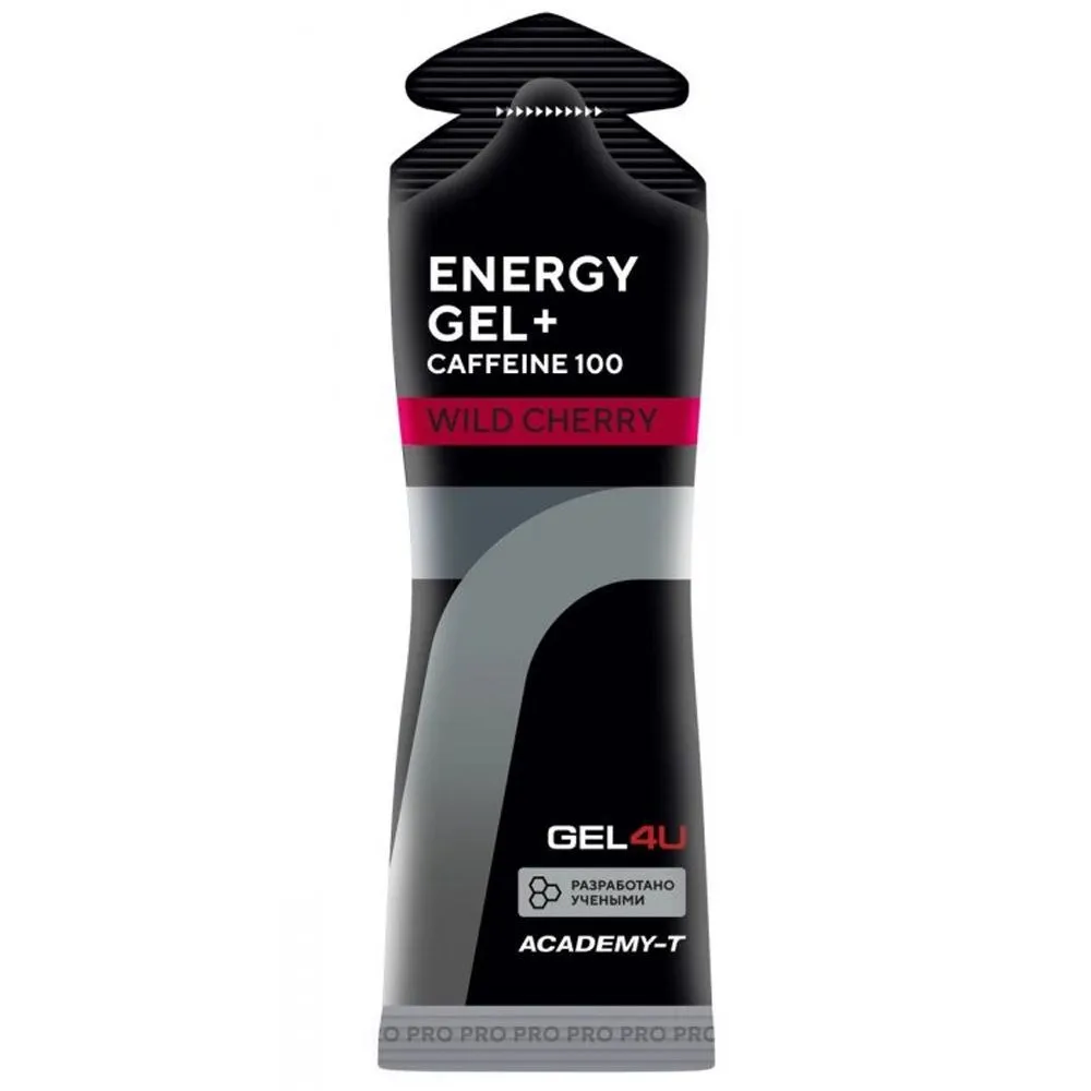 Гель энергетический углеводный с кофеином GEL4U, вкус Вишня, 60 гр.