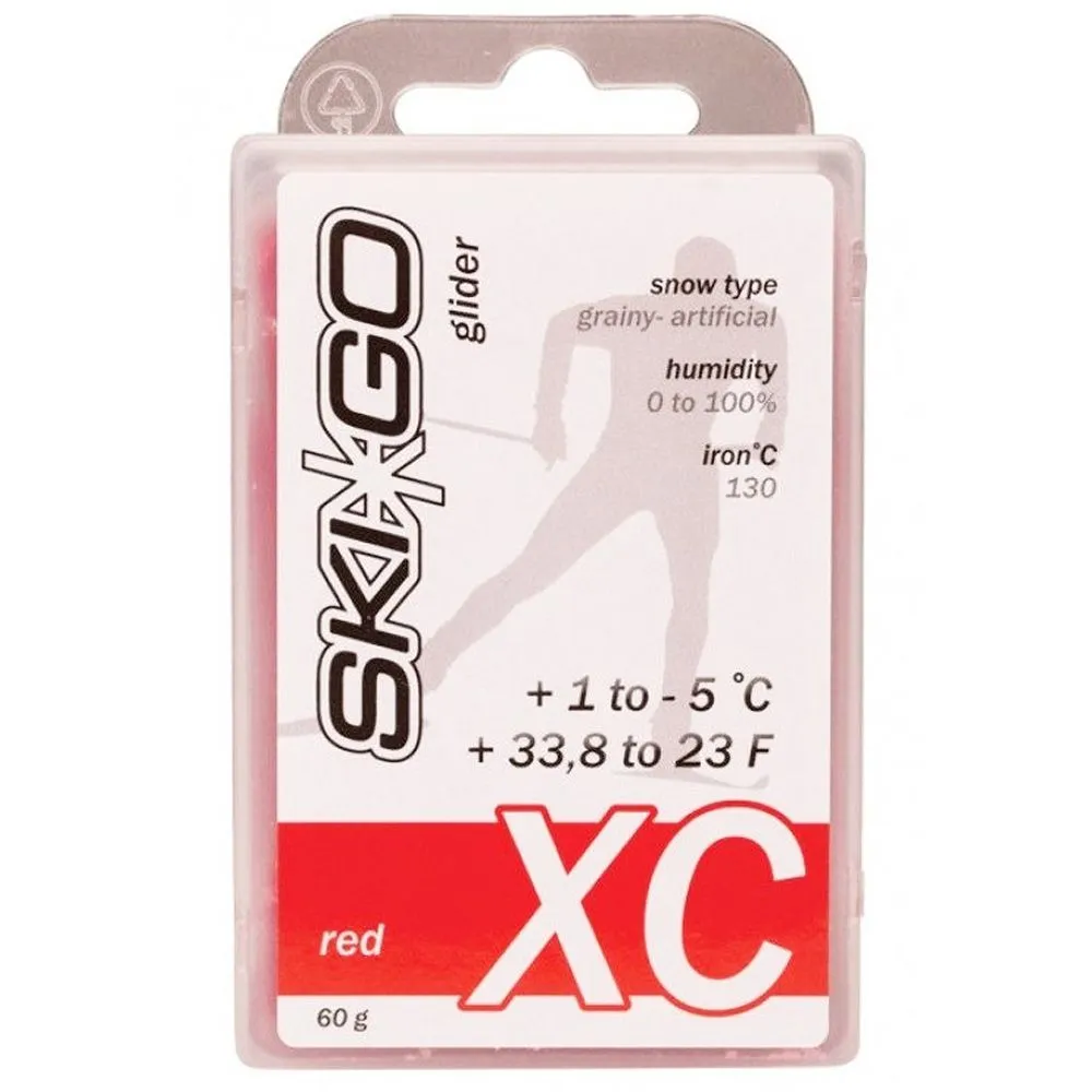 Парафин SkiGo XC Red крупнозернистый снег +1 -5 60 гр