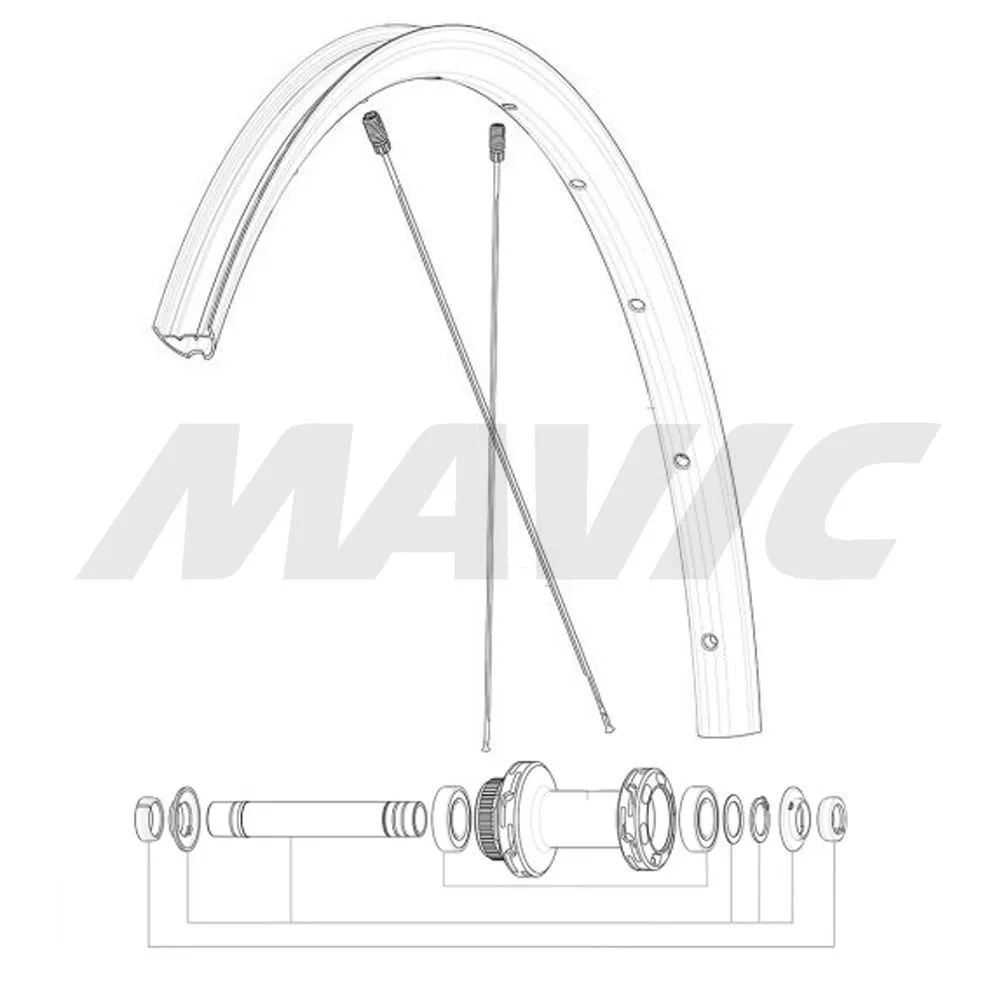 Спица Miche MTB K1 перед. + Зад. лев.